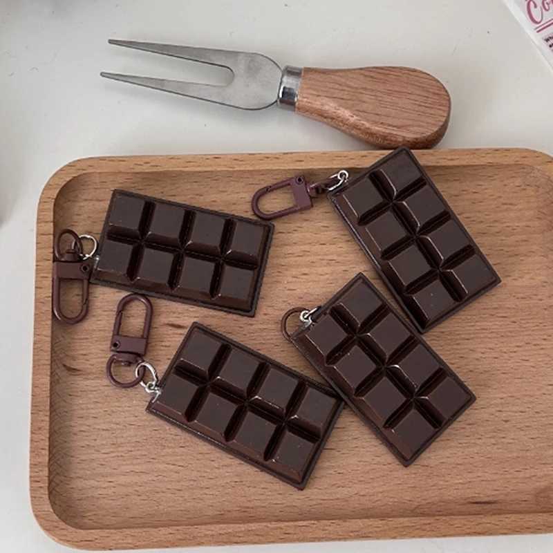 Modern Simplicity Simulated Cute Food Chocolate Keychain Bag Phone Pendant Decorative Gift Key Chain Z260330