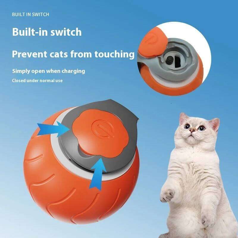 Interactive Toys Automatic Rolling Ball Faux Tail Rechargeable Smart Pet Electric Toy Dog Cat Training Imitate Mouse