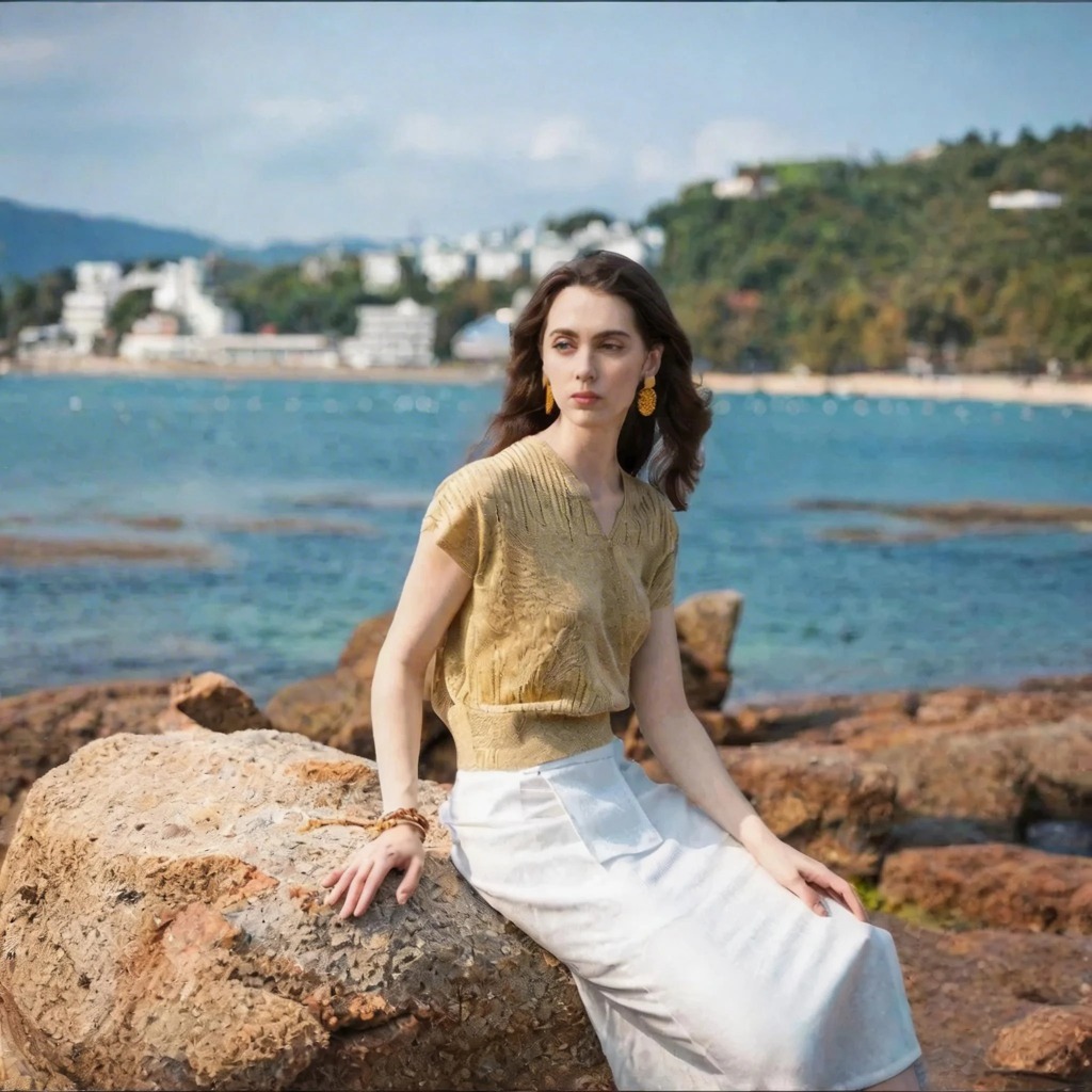 Luxury Designer Gold Knit Top Women French Style V Neck Cap Sleeve Blouse Summer Sexy Cross Front Slim Fit Top with White Patchwork Linen Skirt