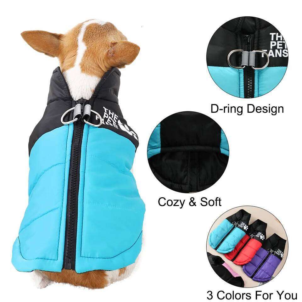 Clothes With D-ring Pet Jacket Coat For Small Medium Dog Winter Windproof Puppy Costumes Cat Warm Clothing Chihuahua Pug