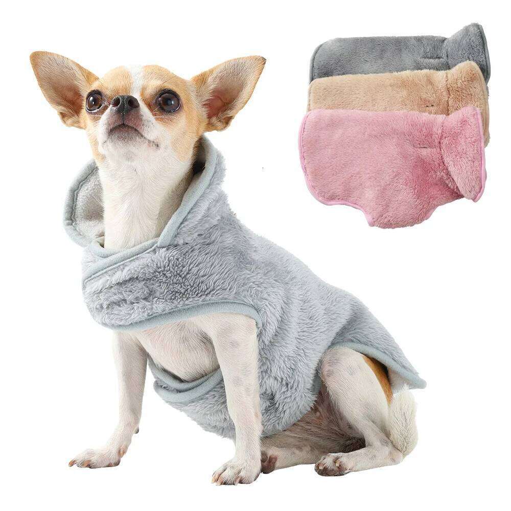 Reversible Pet Coat Winter Warm Dog Clothes For Small Medium Dogs Cats Padded Jacket With Leash Hole Chihuahua Pug Costume
