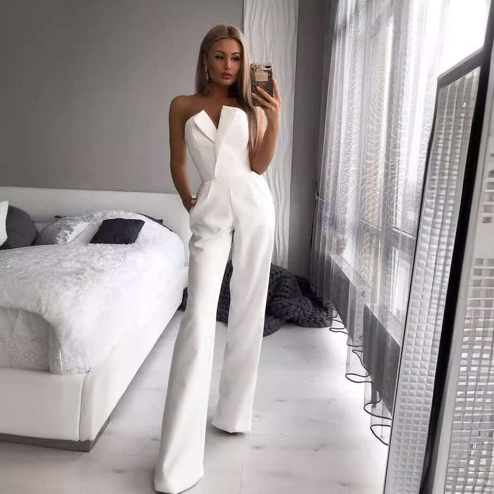 2026 Cross-Border Foreign Trade Spring/Summer Long Dress, New Chinese-Style with Slanted Collar, Mid-Waist, Elegant Commuting Jumpsuit