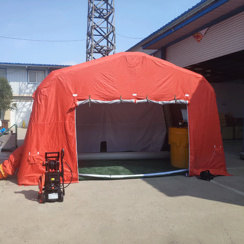 Emergency Response Equipment: Durable, Waterproof Decon Tent with Rapid Deployment Design