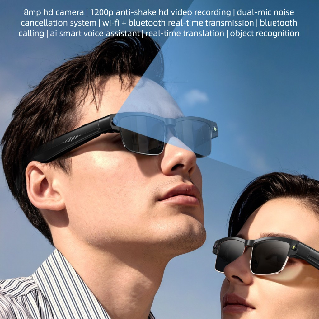 AI Intelligent Designer Business Glasses Luxury Brand Accessories High-definition 8 Million Pixel Shooting AI Assistant Real-time Translation Sunglass
