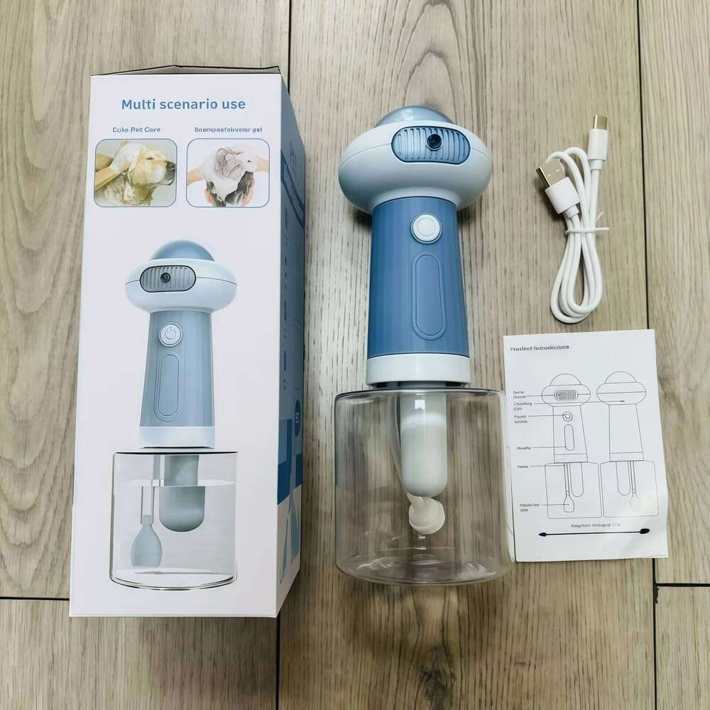 Automatic Soap Dispenser Wireless Mute USB Dog Grooming Frother Cat Deeper Cleaning Bath Shampoo Foam Sprayer Pet Supplies