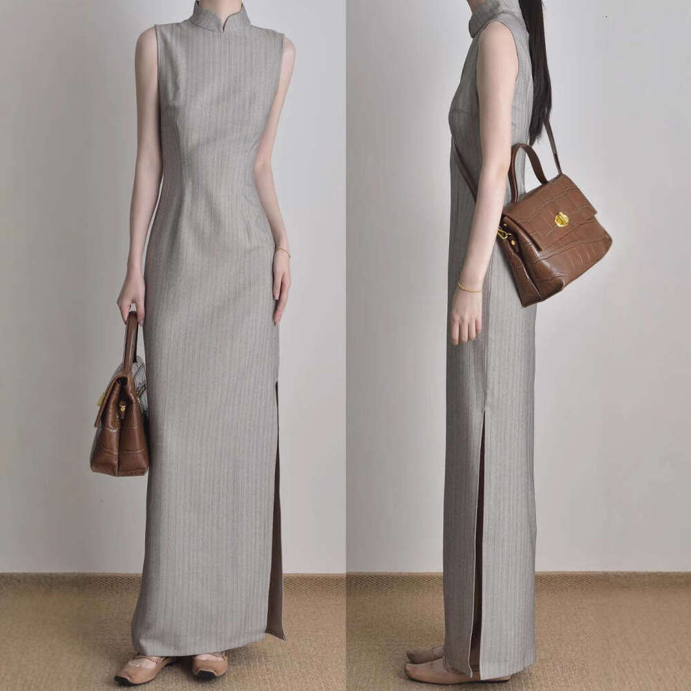 2026 Summer New Style Chinese-Inspired Retro Modified Cheongsam With Waist Slim Fit, Versatile Dress Qipao Hanfu Silk