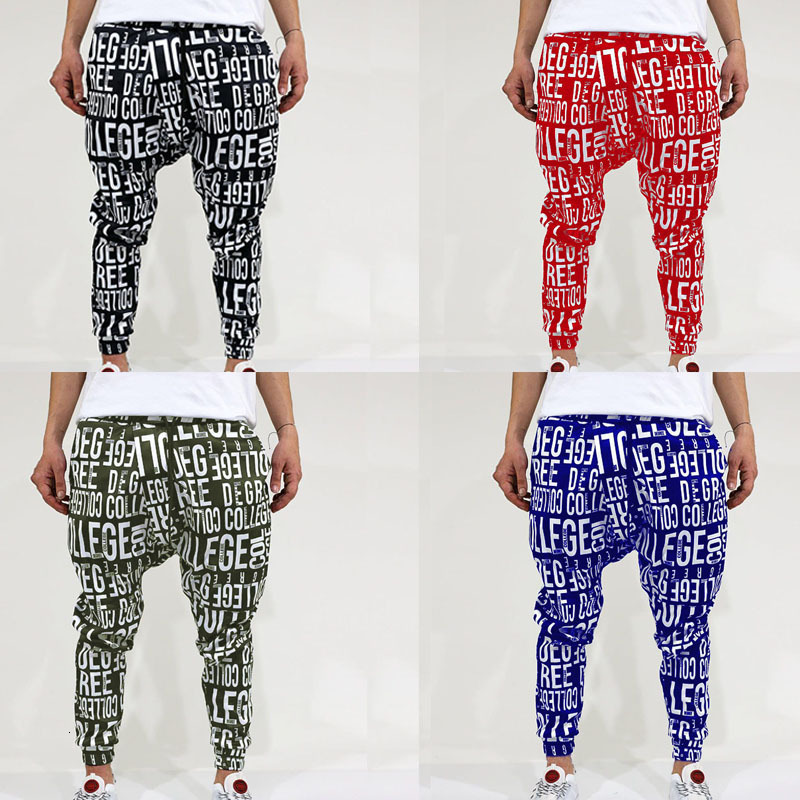 European and American summer men's stretch casual pants, long pants, jogger pants, hip-hop loose men's baggy pants, wholesale, high elastici