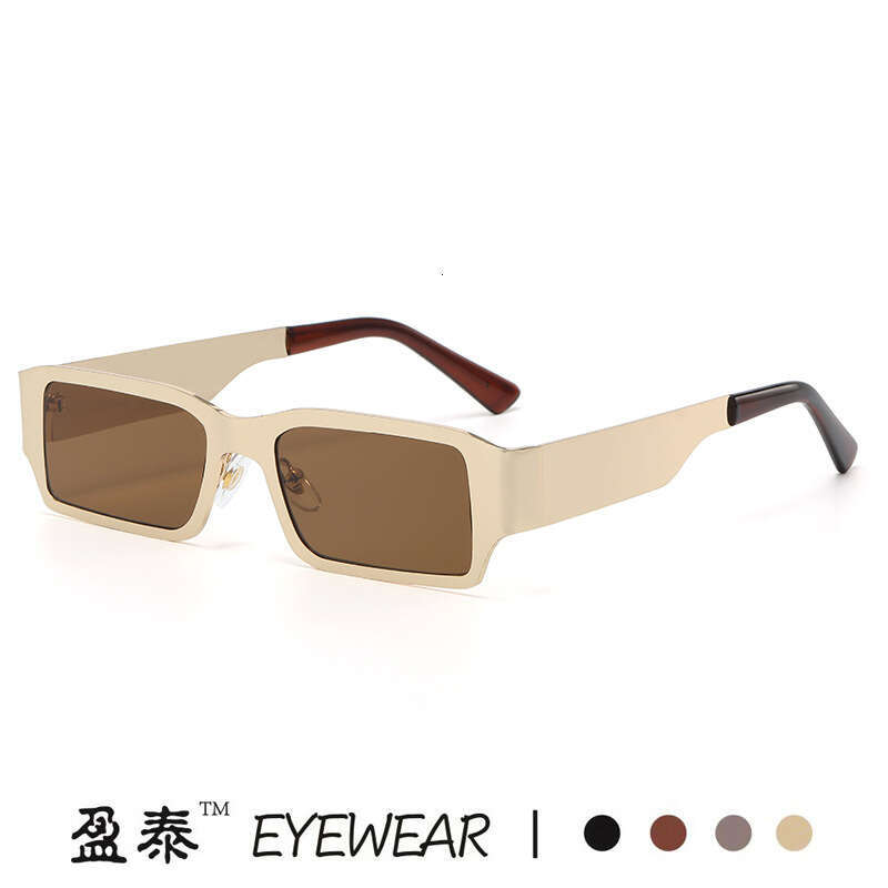 New Steel Metal Square Cyberpunk Internet Celebrity Style Hip Hop Personality Trendy Sunglasses Y2K
