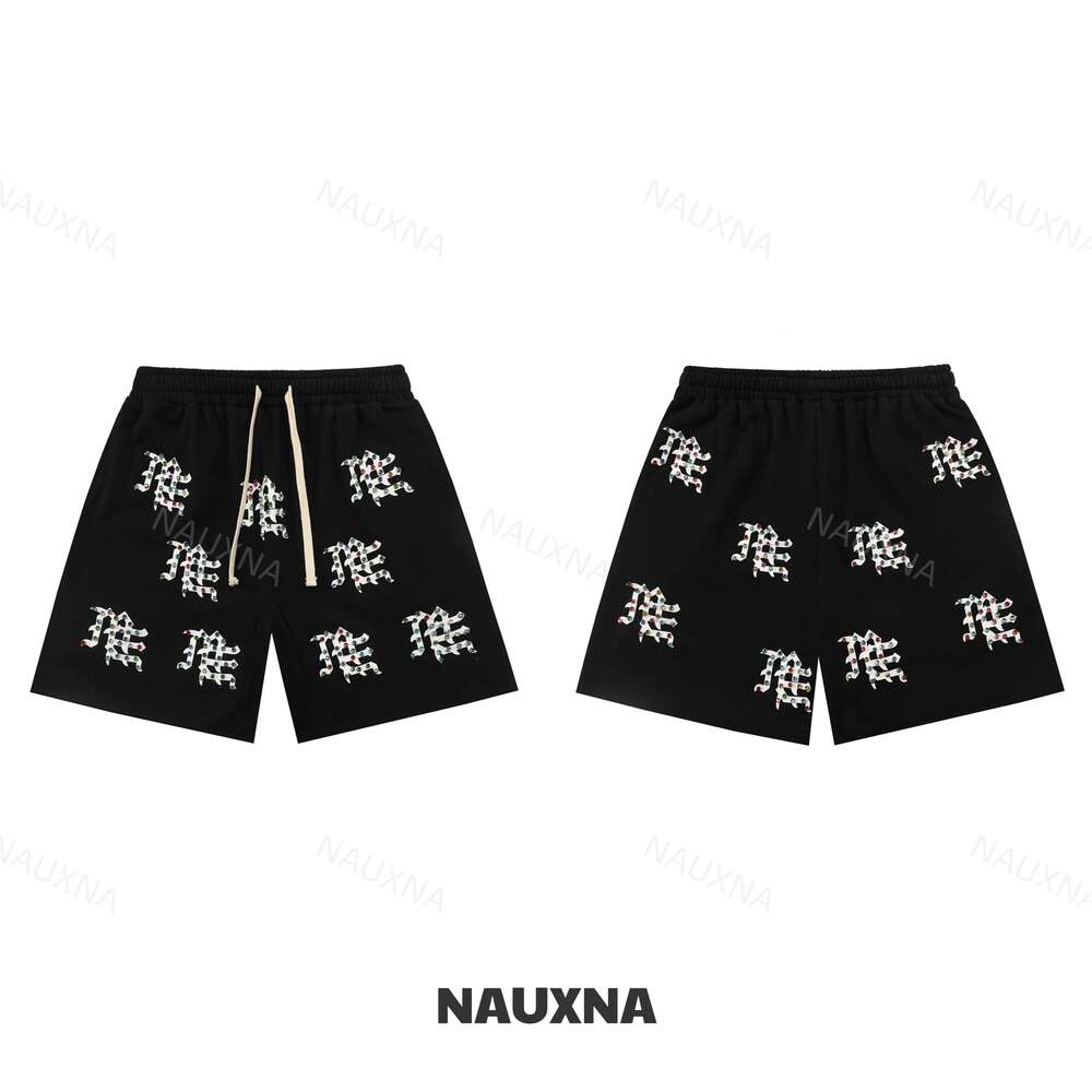 American Sle Mixed Emotion Letter Print High Street Vintage Hole Cardigan Jaet Casual Orts Set Trendy Cotton Summer Wear