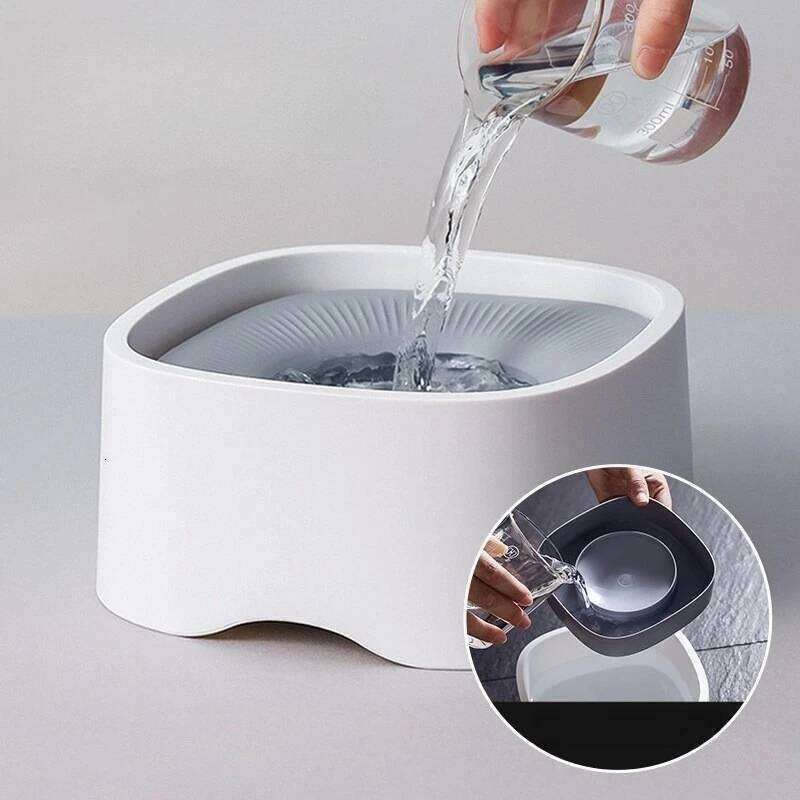 Pet water dispenser feeding floating drinking cat dog bowl non wetting mouth universal 26W0330