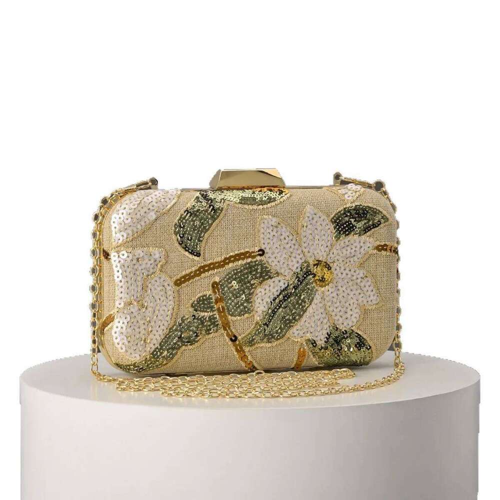 Chinese Embroidery Embroidery Dinner Handmade Decal Sequins Clutch Evening Bag Random Pattern Clutch Bags