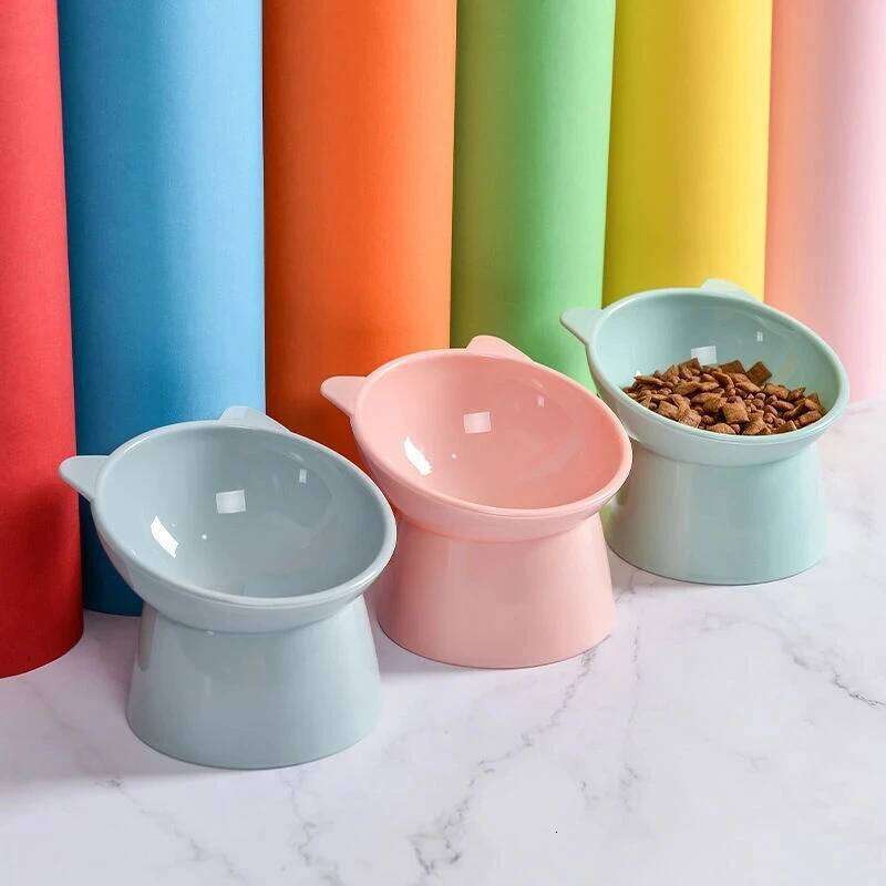Pet Food Tilt High Bottom Neck Protector Antichoking and Cat Water Bowl Antidumping Dog Feeding Supplies 26W0330