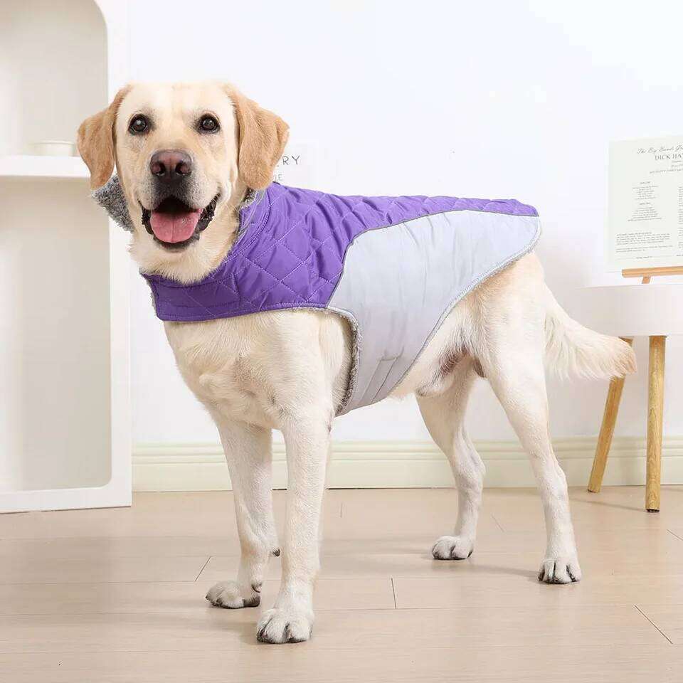Pet Dog Jacket For Small Big Dogs Cat Winter Warm Fleece Clothes Reflective Waterproof Puppy Vest Coat Labrador Bulldog Clothing