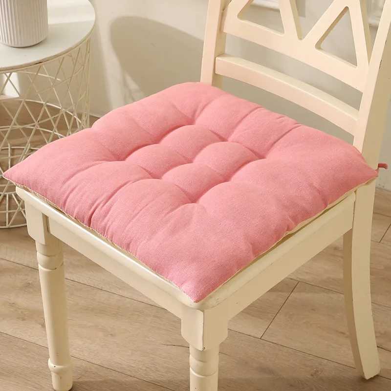 Comfortable Dining Chair Seat Cushion Solid Color Thicken Round/square Cotton-Linen Cushion for Student Office 30/40/45CM NEW H260330 - view 6