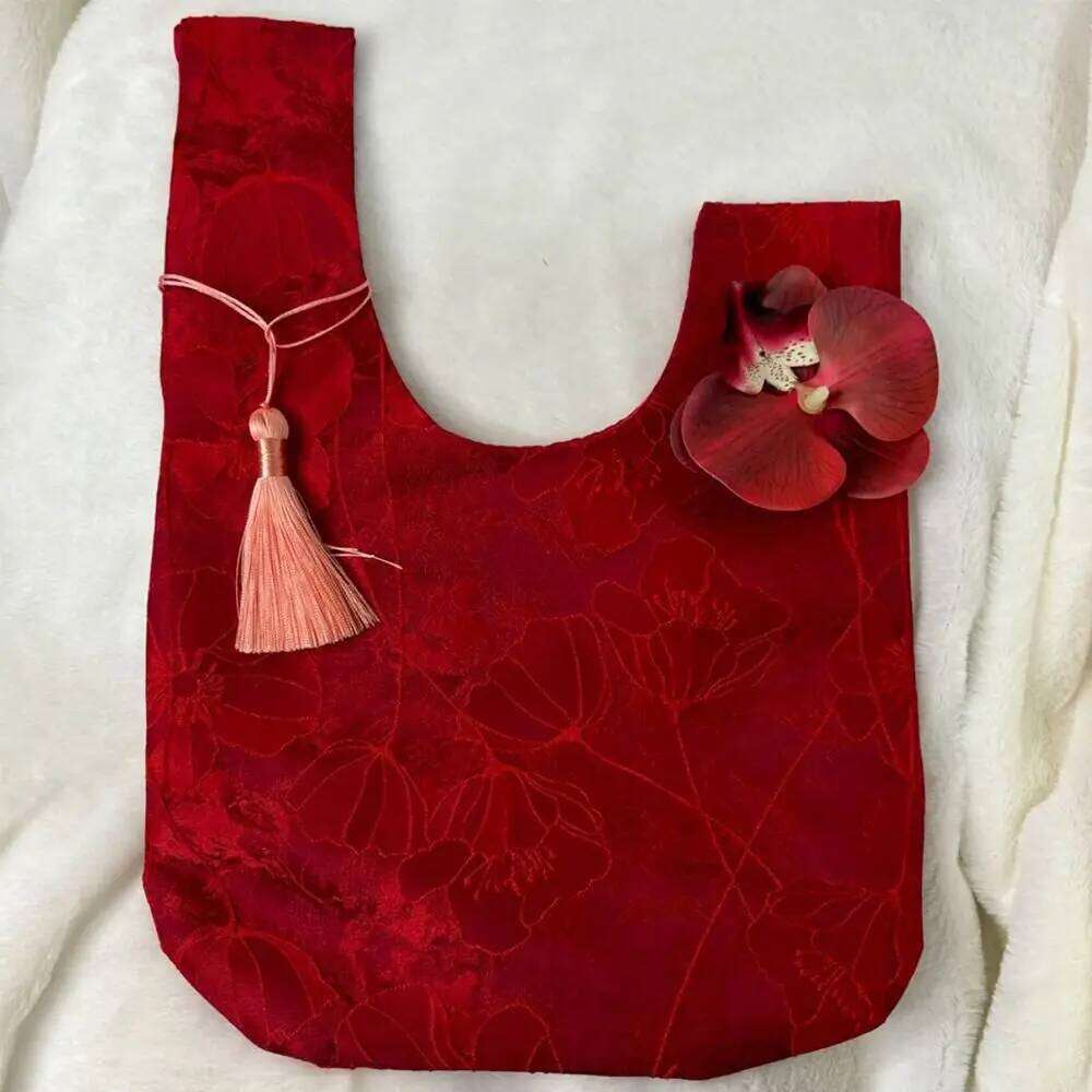 Chinese Embroidery New Chinese Style Knot Wrist Bag Tassel Flower Pendant Cheongsam Accessories Wedding Temperament Handbags