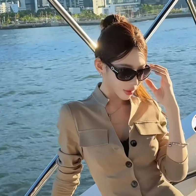 2026 Spring and Summer Fashion New Womens Design Style Temperament Jacket Stand Up Collar Single Breasted American TopT260328
