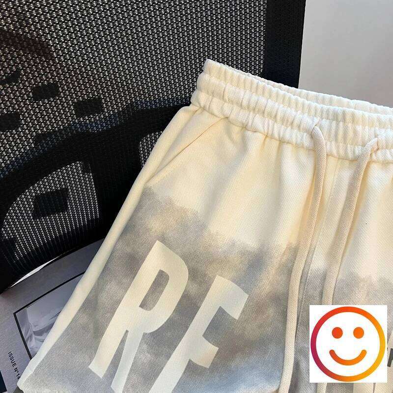 Summer Tide High Street Heavy Industrial Large Size Loose Wide Leg Casual Five Pants Splicing Heavyweight Shorts For Men Women