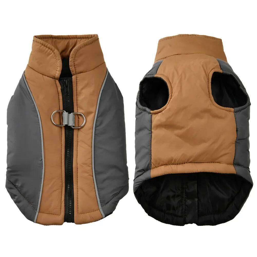 Autumn Winter Pet Dog Jacket Coat For Small Medium Dogs Cats Reflective Puppy Warm Clothes With D-ring Yorkshire Bulldog Apparel