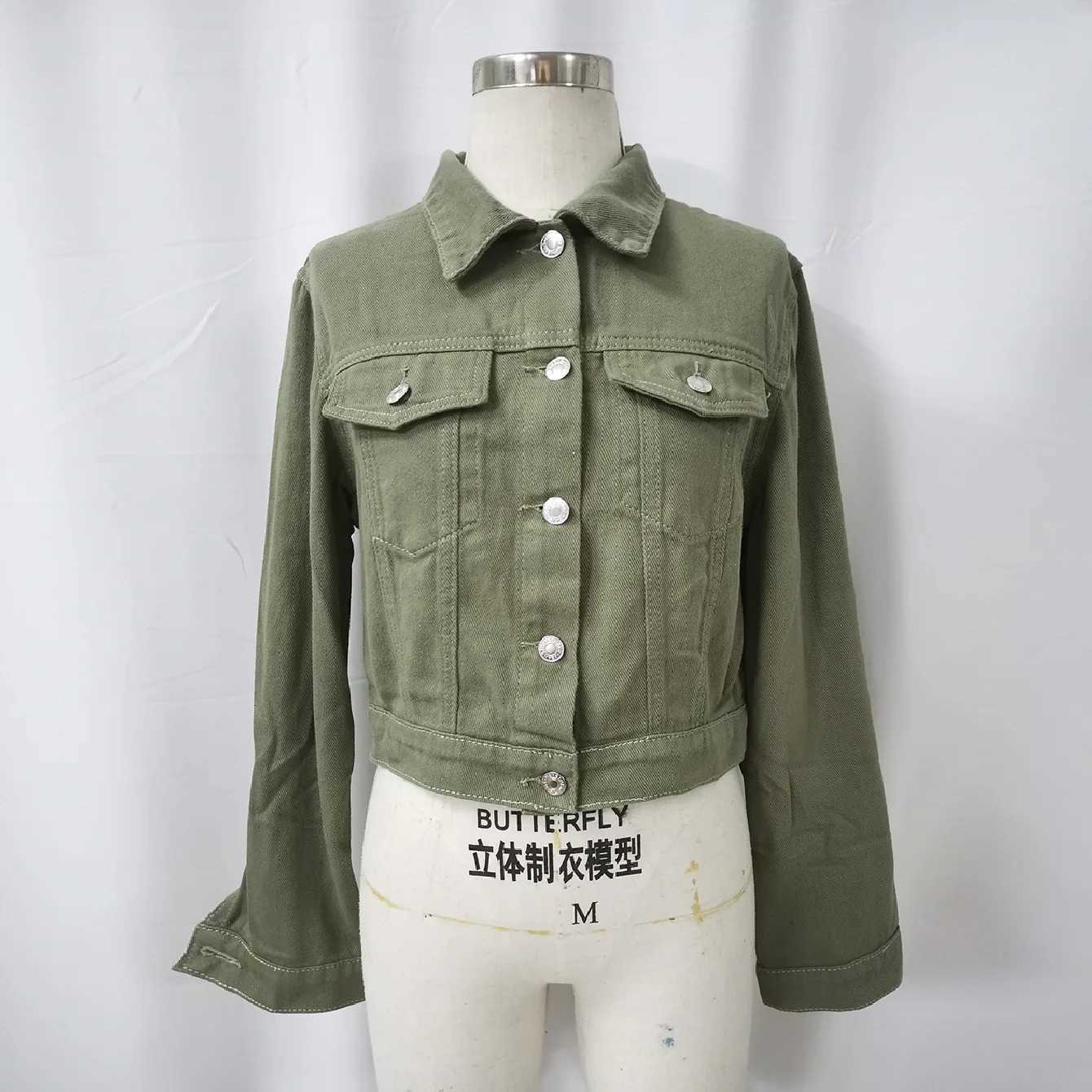 Denim Jacket Women Short Coat Spring Vintage Washed Distressed Overcoat Single Breasted Turn Down Collar Outerwear StreetwearT260328