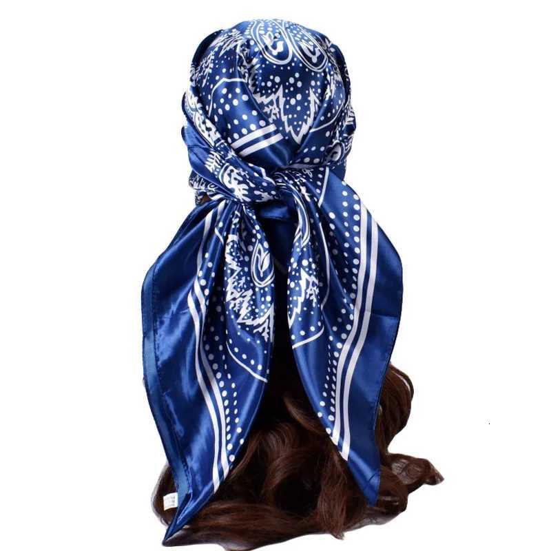 2025 Luxury Fashion Print Silk Square Scarf Wen Soft Satin Hairband Neckerchief Tie Fem band Foard Bag Ribbon 9090cm X260328