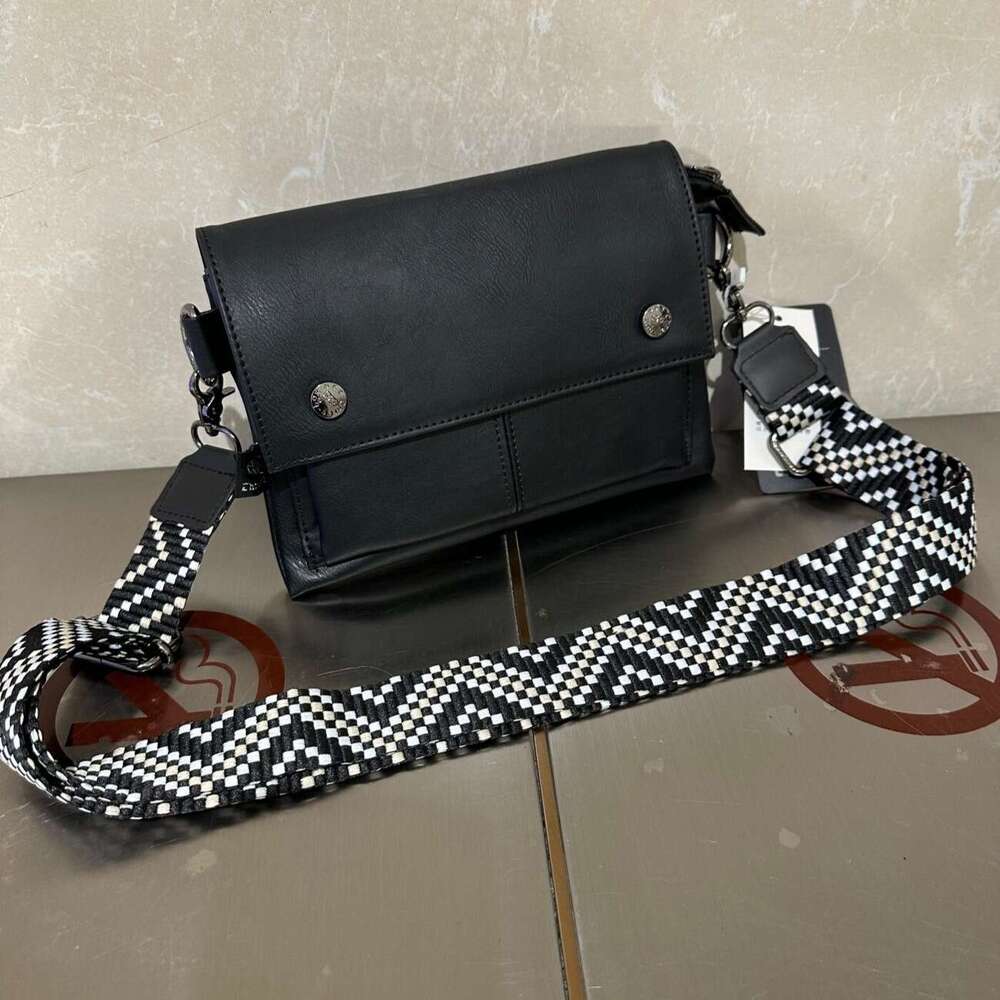 Three Box Casual Men S PU Leather Crossbody Bag Youth Ultra Thin Ribbon Single Shoulder Trendy Unisex Handbag High Quality Luxury Bag