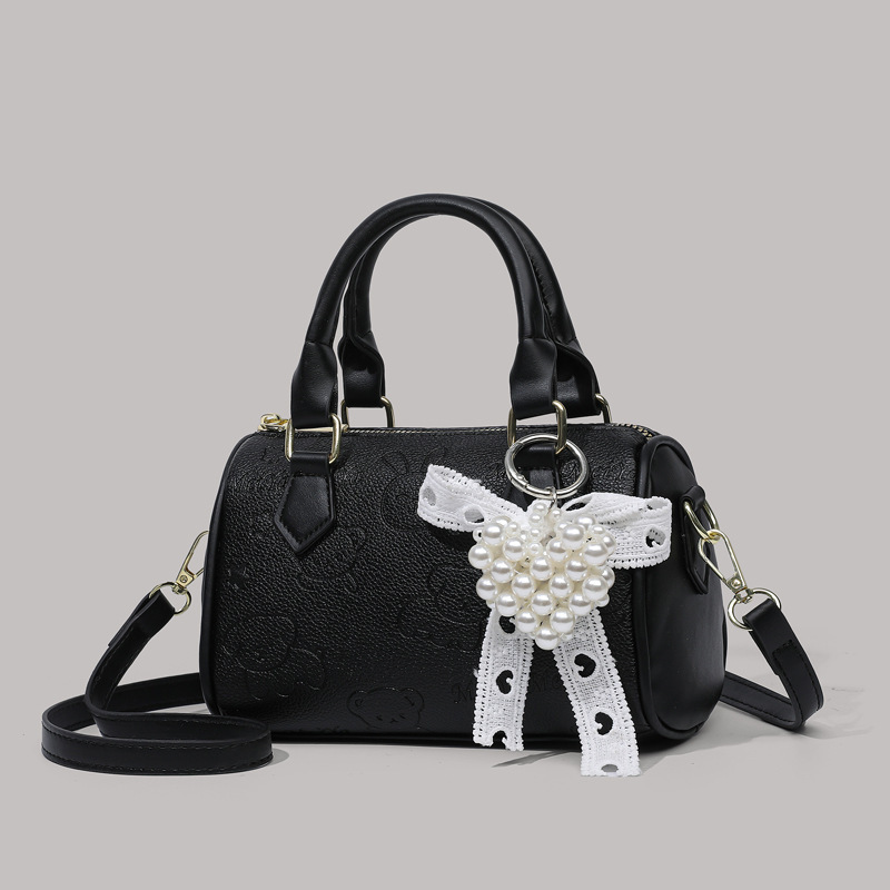Embossed Handbag Boston for Women 2025 New Korean Fashion Versatile Crossbody High-end Pillow Bag
