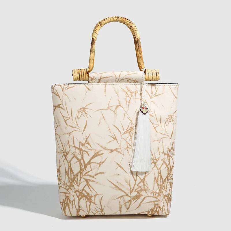 Chinese Embroidery Hot Sale Newest Fashion Accessory Large Capacity Handle Bag Chinese Style Bamboo Knot Handbag Cheongsam Bagfor Women Clutch Bags
