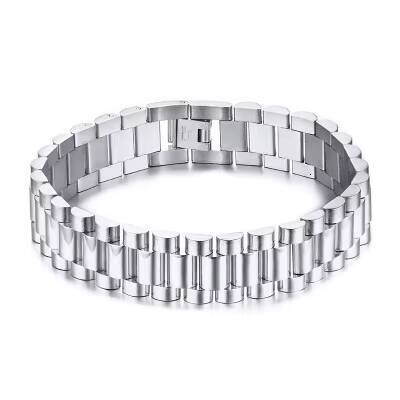 Mens and Womens Simple Stainless Steel Bracelets Strap Type Gold Jewelry Bracelet Wholesale
