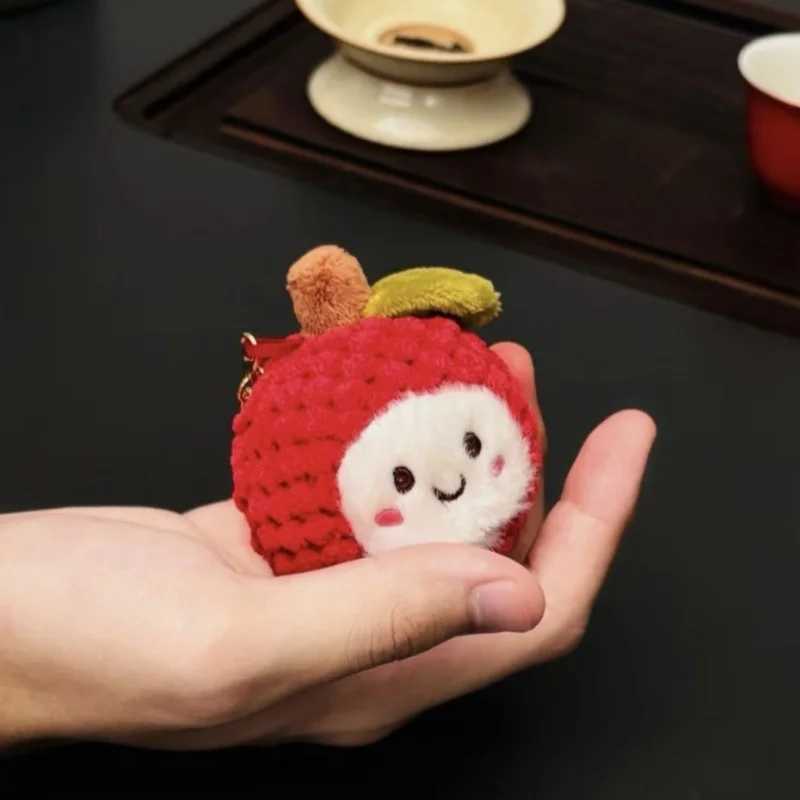 New Plush Lychee Key Chain Cute Fruit Plushies KeychainSoft Stuffed Plush Keyring Toys for Kids Backpack Purse Z260330