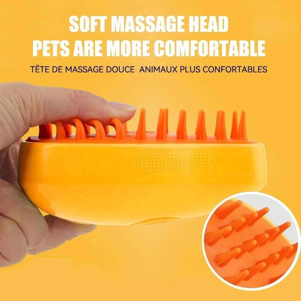 Cat Steamy 3 in 1 Steam Brush Electric Sprayer for Pet Dog Grooming Shedding Hair Cleaning Massage Combs