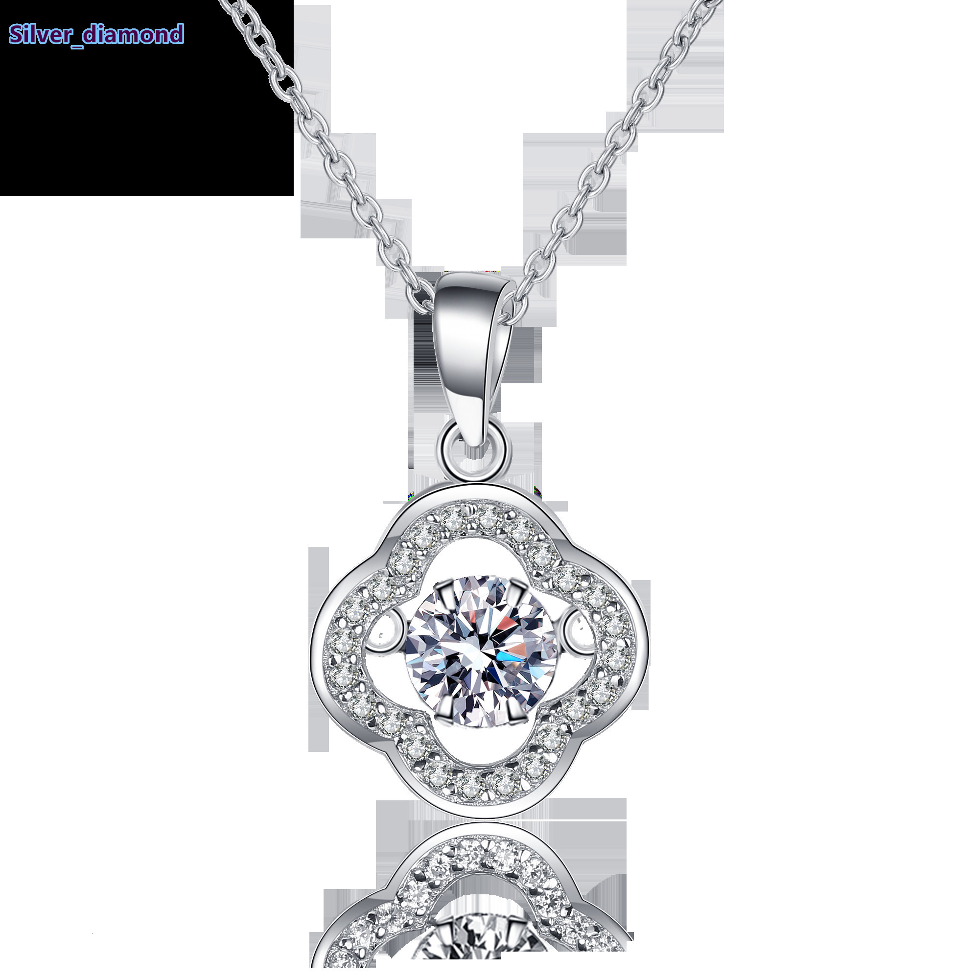 Creative Jewelry Ldeal Cutting Women Real S925 Sterling Silver D Colored Moissanite Diamond Hollow Pendant Necklace Display