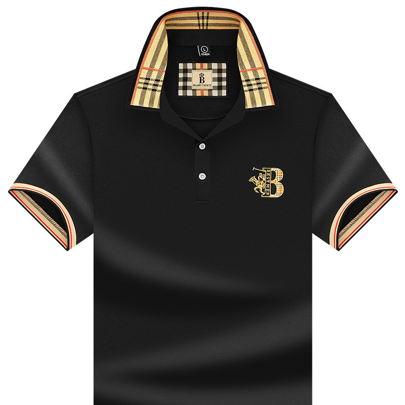 Men's Summer New Design - Loose Embroidered Short-sleeved T-shirt - Men's Business Collar Polo Shirt - Designer Short-sleeved Shirt - Luxuri