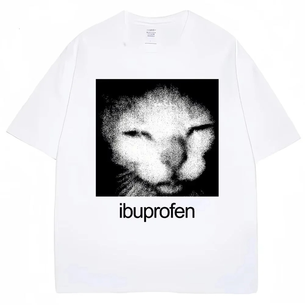 Vintage Funny Cat Meme Graphic T Shirt Men Women Humor Fashion T Shirts Oversized Cotton Casual Streetwear T-shirts 260327