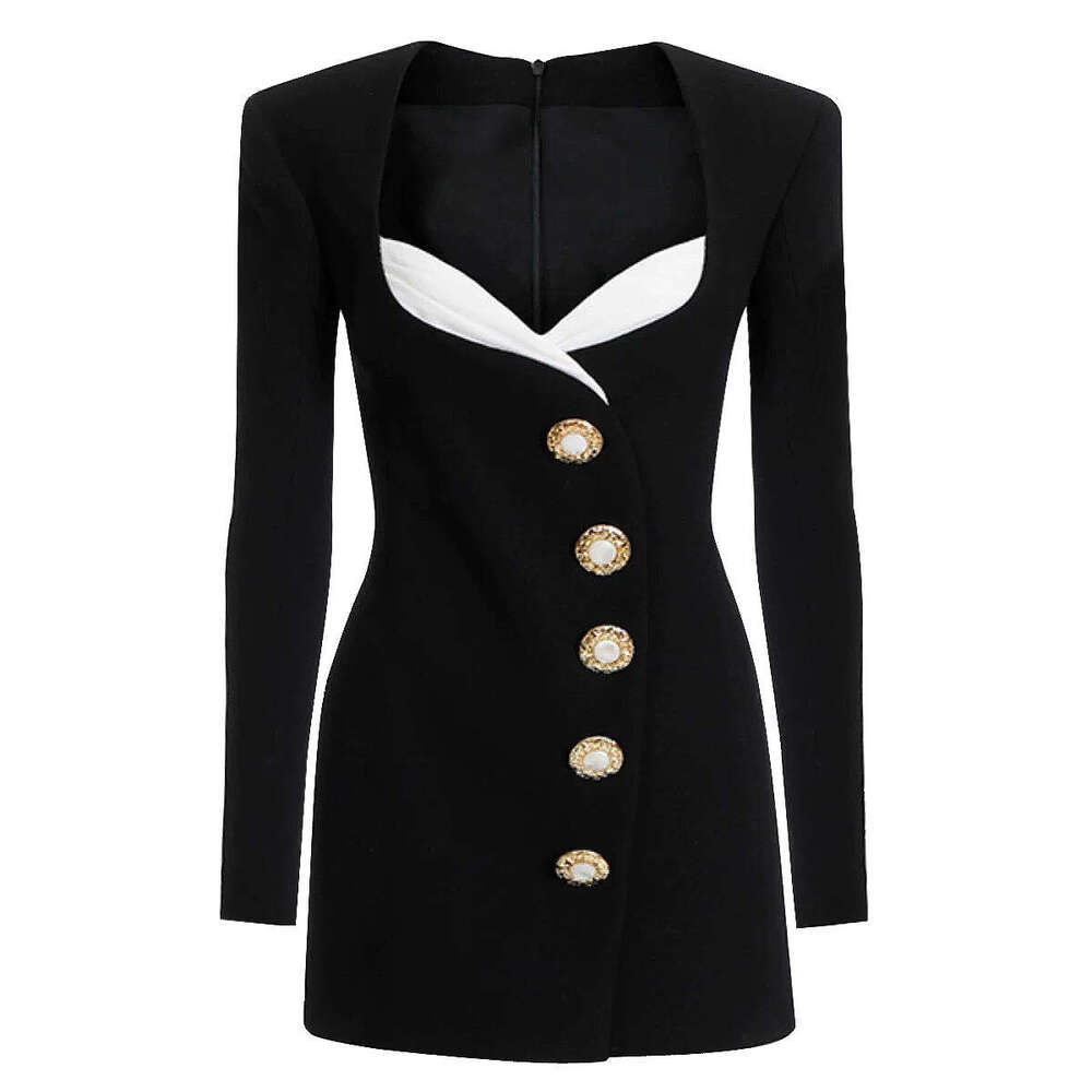 2026 autumn and winter new g25 designer fashion women's slim fit long sleeved commuting jacket dress