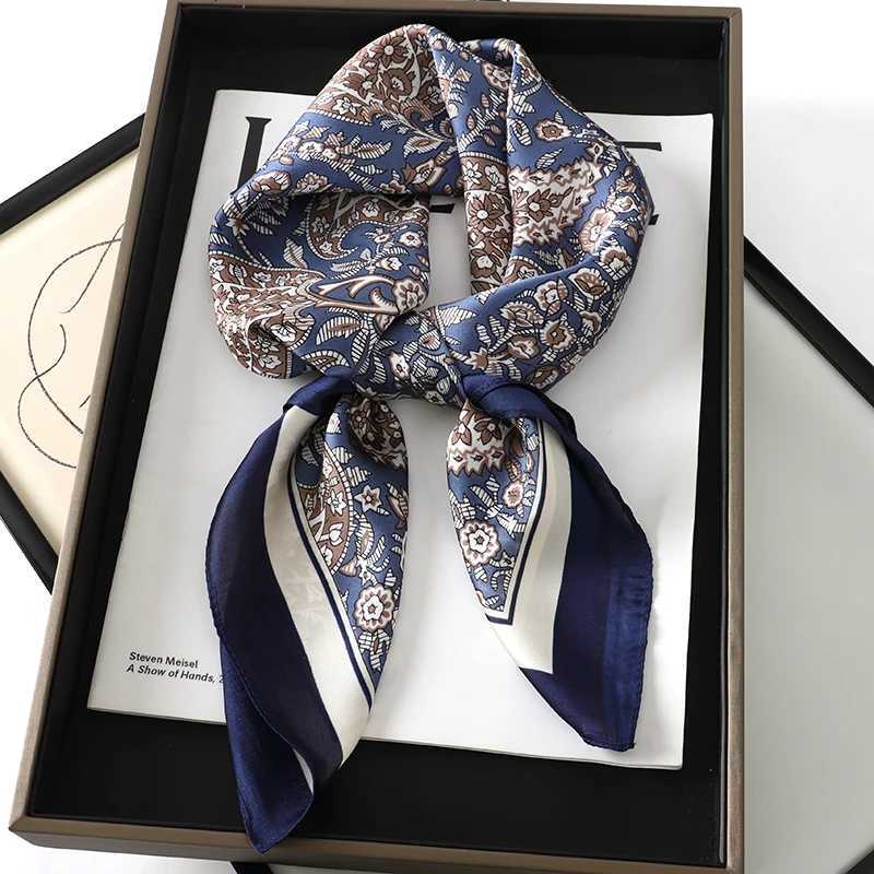 Luxury Square Silk Hair Scarf Women Neck Muffler Hijab Lady Shawls Handkerchief Print Female ScarvesHead Bandana Bufanda Z260330