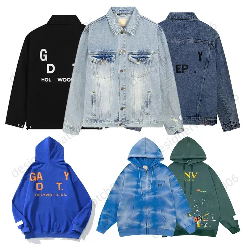 Gallerrydept Sweater Designer Hoodie Luxury Deptt Pullover Men Sweatshirts Polo Men Denim Jackets Casual Coats Womens Zipper Hoodie 1e9