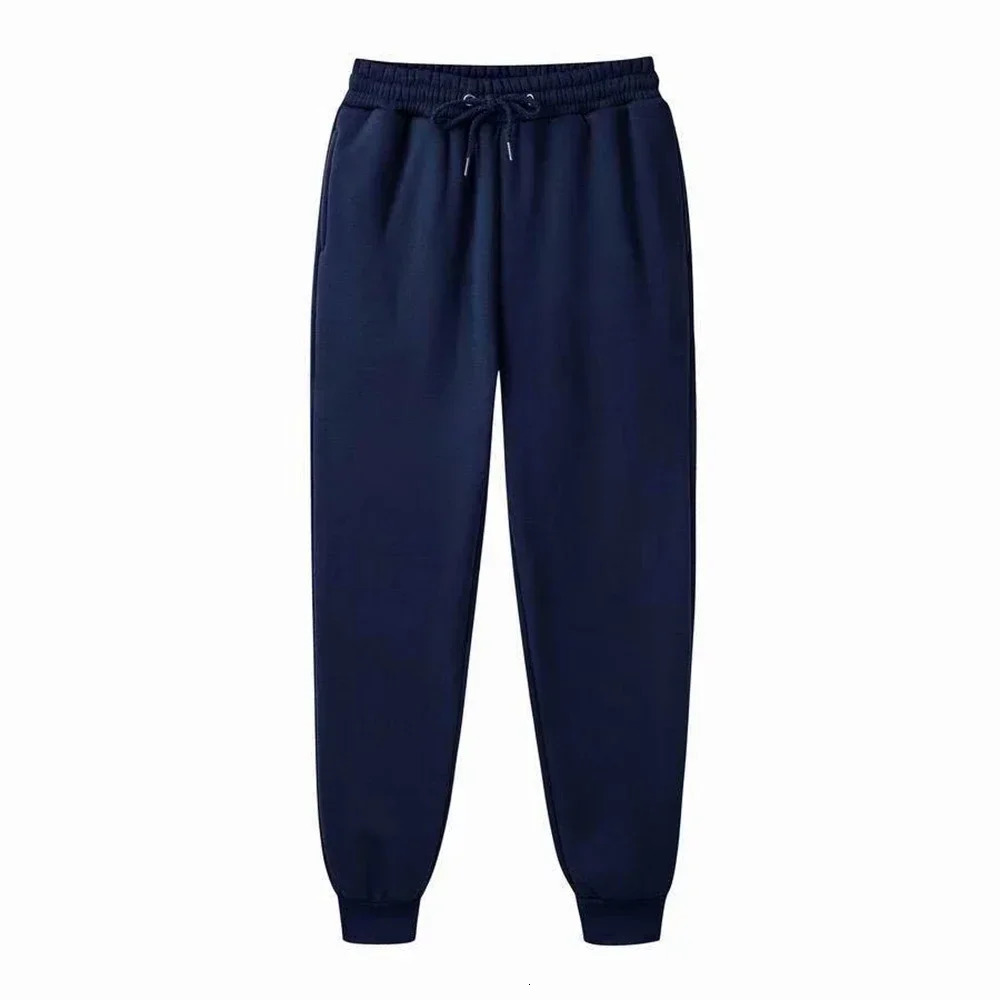 Mens Casual Sweatpants Fleece Sports Pants Unisex Fashion Solid Loose Trousers Streetwear Autumn Winter Jogging Fitness Pants 260330