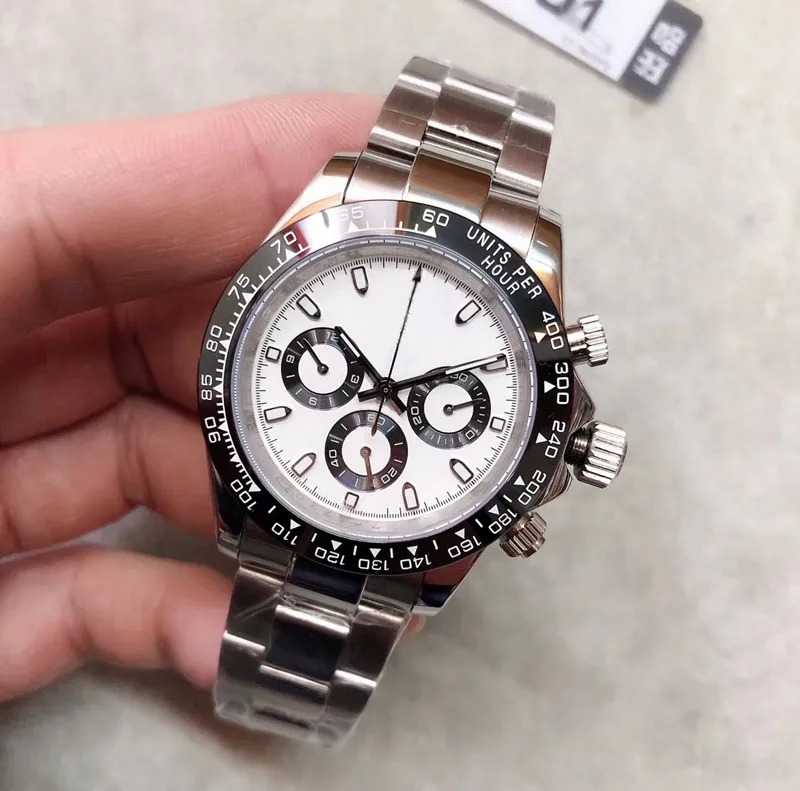 U1 ST9 Clasp top Mens Watch 3836 Automatic Mechanical Ceramic Bezel Spphire Glass Stainless Steel Solid Clasp Men Watches Male Wristwatch