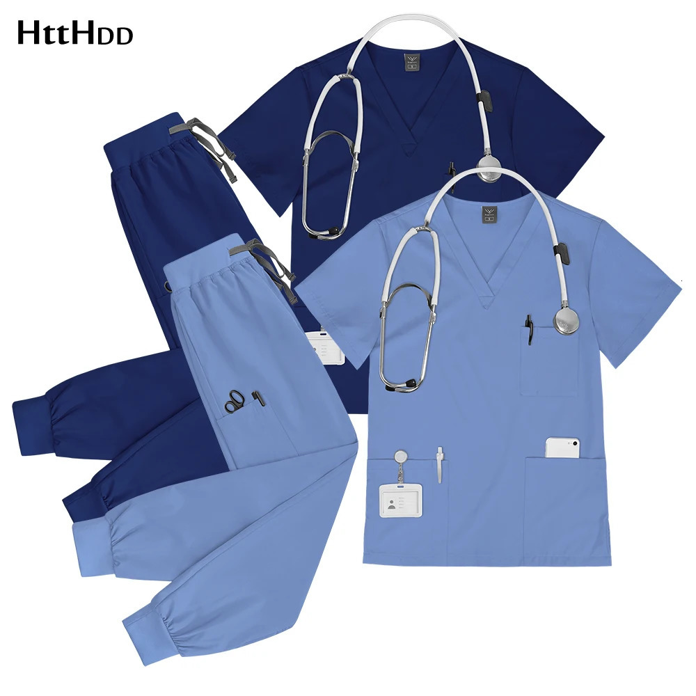 Wholesale Nurse Uniform Set Doctor Nurses Dental Hospital Uniforms Joggers Pants Sets Beauty Spa Nursing Articles Scrub Workwear 260330