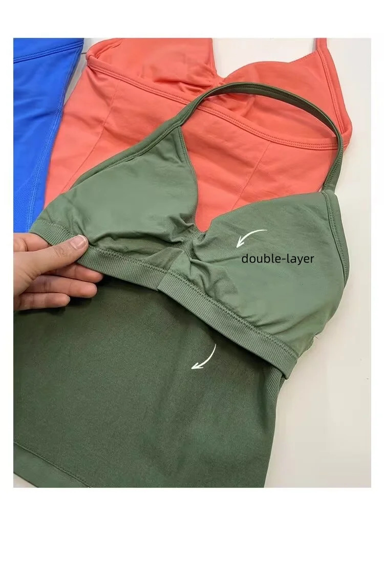 Longline Strappy Gym Top Custom Backless Gym Clothes Women Scrunch Built-in Bra With Removable Cups Yoga Tank Tops 260325
