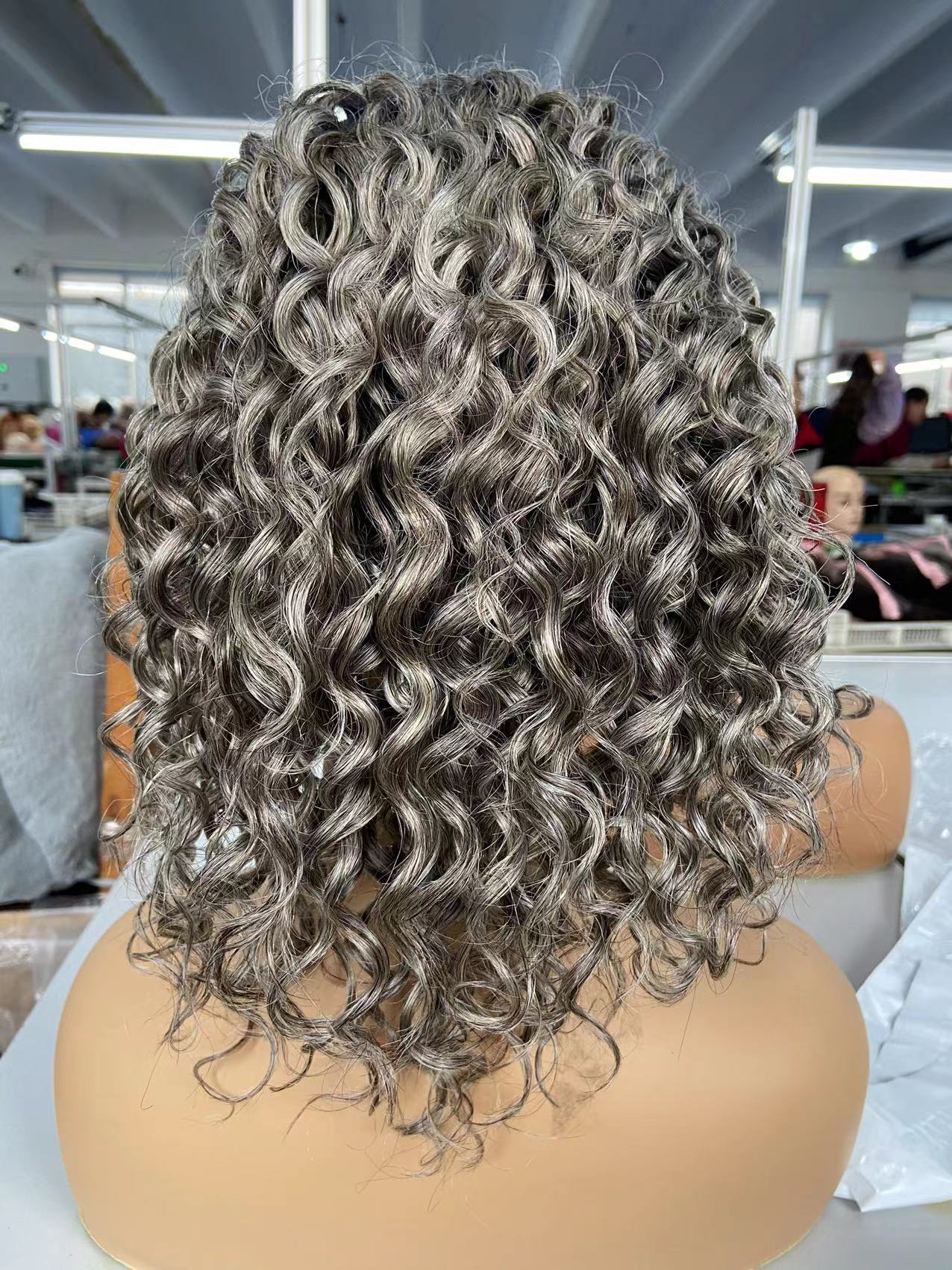 Deep curly Grey salt and pepper silver wig 100% Human Hair Wigs transparent hd Brazilian remy Short Bob 4x4 Lace Front closure For Women Black Pre Plu