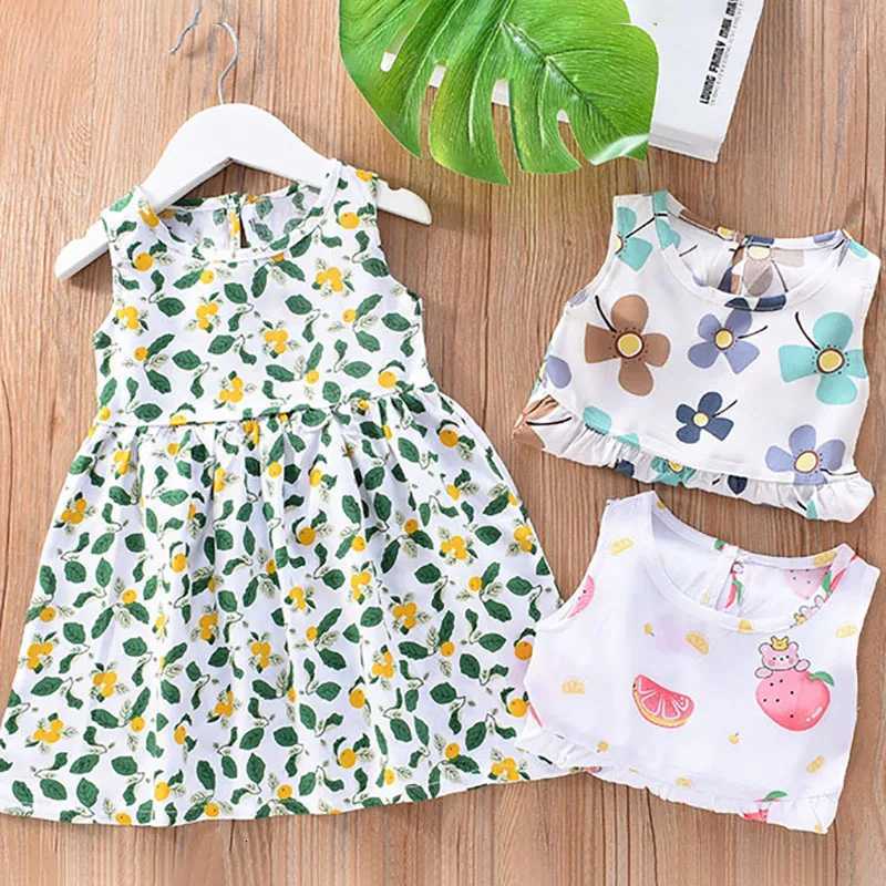 Dresses Summer For Girls Sleeveless Cute Print Girl Princess Dress Kids Party Girls Dress Kids Girl Fashion ClothingsT260330