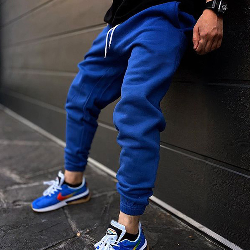 New spring and autumn solid color knitted sweatpants mid-waist loose fit casual sports jogger pants trendy and versatile