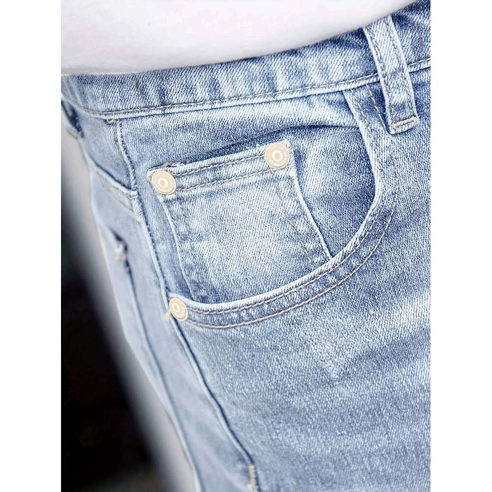 Autumn New Men's Stretch Jeans European American Fashion Casual Vintage Washing Feet Elasticity Denim Trousers Male 26Y0330