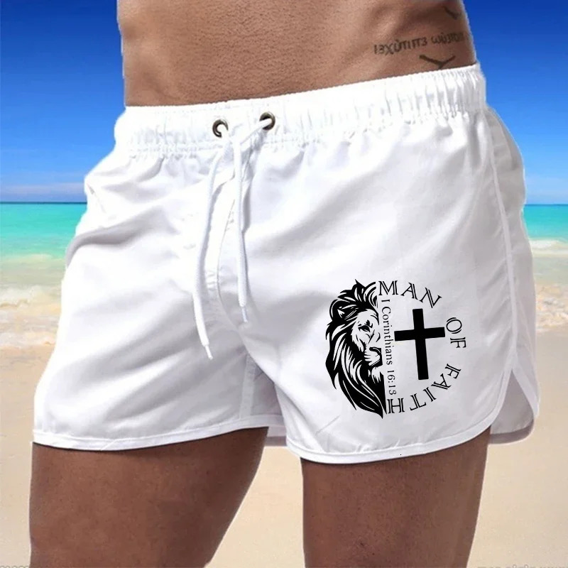 2026 Mens Beach Shorts Printing Casual Quick Drying Surf Swimwear Outdoor Jogging Sweatpants Summer Thin Swimming Sports Shorts 260327