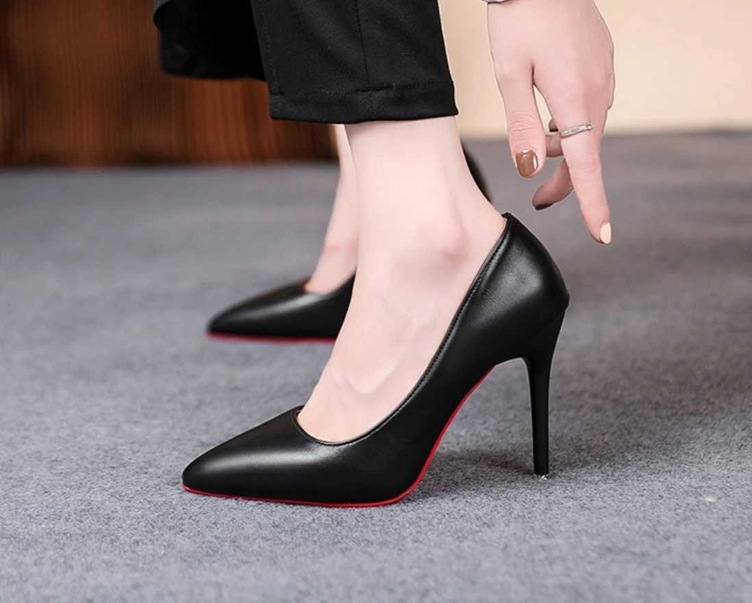 Sexy Women High Heels Classic Ladies Pumps Autumn Leather Dress Heel Shoes for Women Banquet Wedding High Heels Z260330