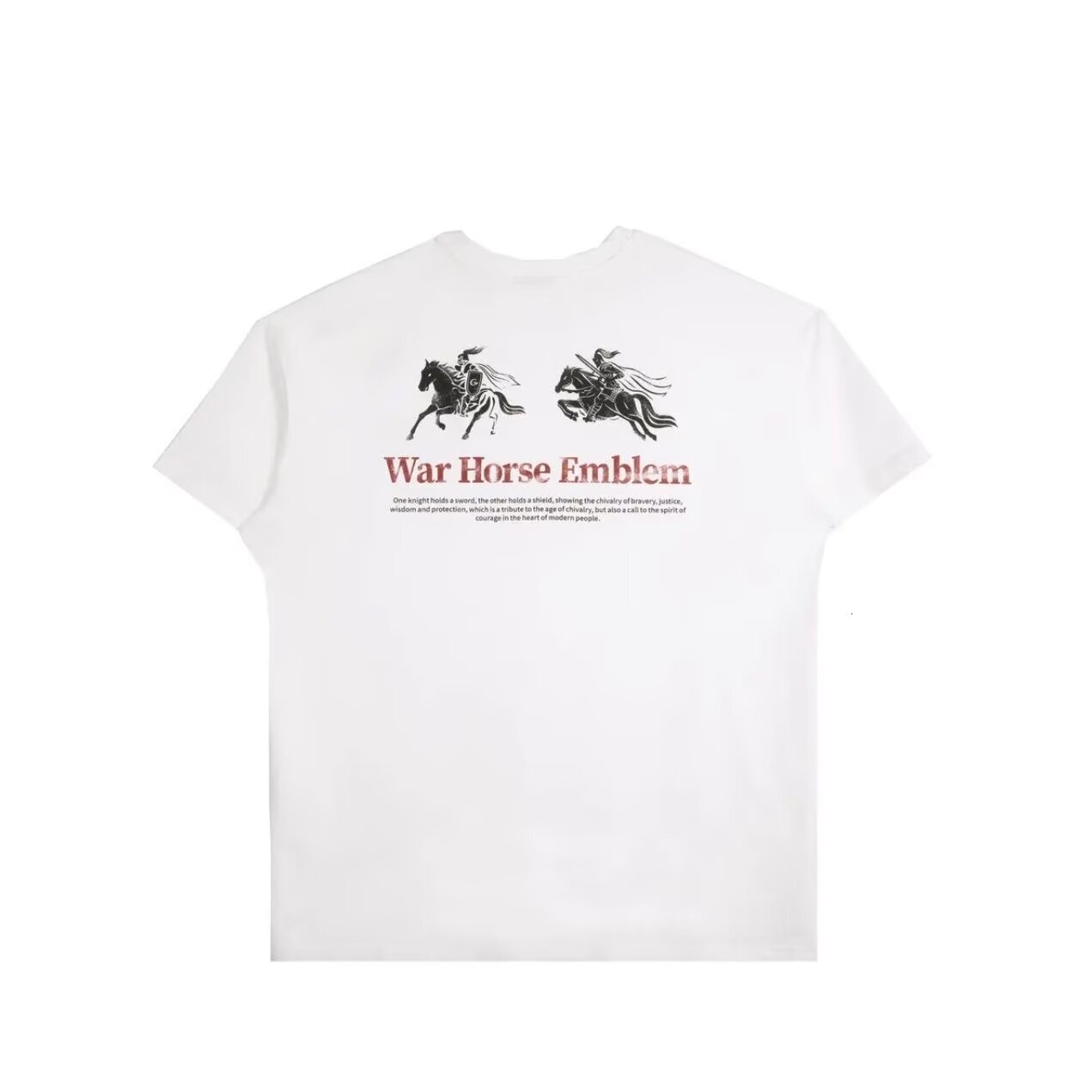 Luxury Brand Designer Clothes Men's Short-Sleeve T-Shirt 2025 Summer New Style Casual Trendy Versatile T-Shirt Artistic American Retro War Horse Short-Sleeve Me