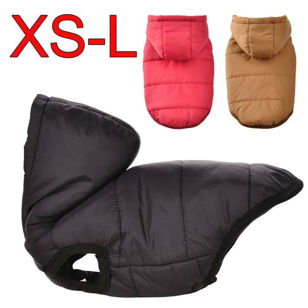 Hooded Coat For Small Medium Winter Windproof Pet Dog Clothes With D-ring Puppy Warm Clothing Cat Costumes Chihuahua Pug