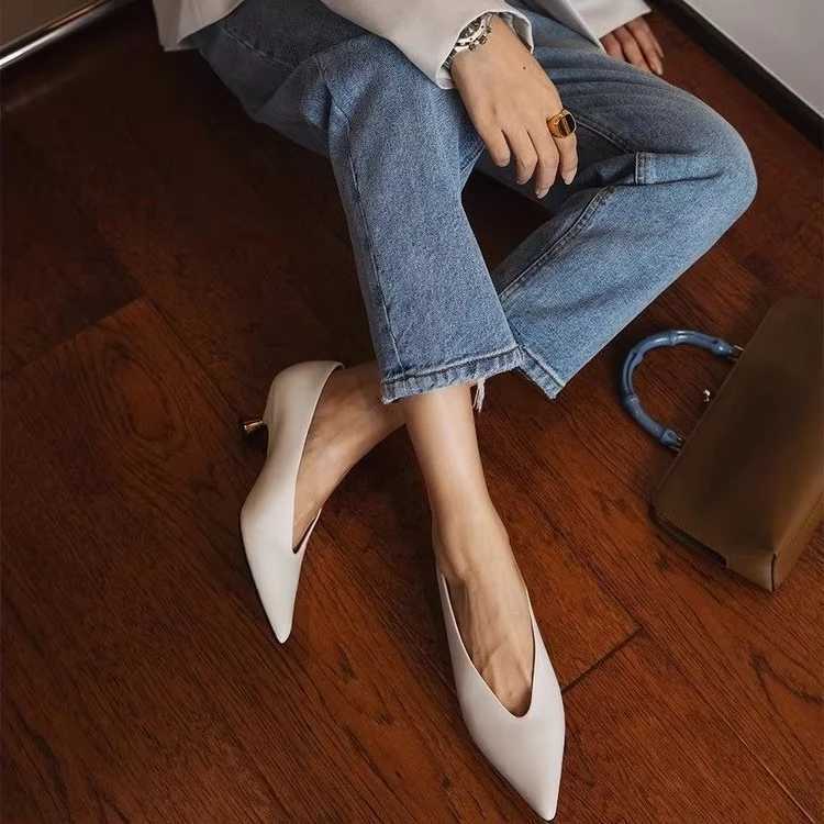 Pointed Toe Women Pumps Shoes Fashion Shallow Slip On 2025 Spring Autumn Dancing Party Low Heel Shoes Z260330