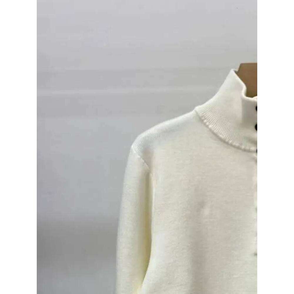 Women Turtleneck Tops Long Sleeve Simple All-Match Ruffles Lady Knitted Sweater Autumn Knitwear Mdng260330